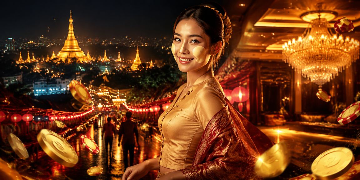 ရန်ကုန်ရွှေတိဂုံဘုရားအနား စလော့ဂိမ်းကစားနေသူများ
